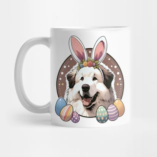 Pyrenean Shepherd's Easter Joy with Bunny Ears Celebration Mug